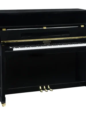 Expresslieferung - Session Original Frankfurt 122 Klavier Schwarz Hochglanz mit Silent System