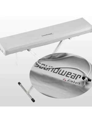 Soundwear by Dimbath Elastische Keyboard Abdeckhaube silber (102 bis 125 cm) - Expresslieferung
