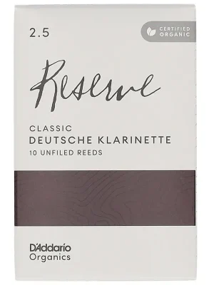 D’Addario Woodwinds Organic Reserve Classic German - Deutsche Klarinette 2,5 - 10er Pack - Neuheit