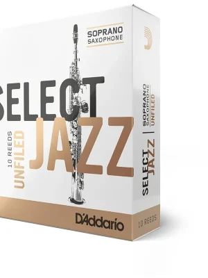 D’Addario Woodwinds Select Jazz Unfiled - Sopran Saxophone 3M - 10er Pack - Neuzugang