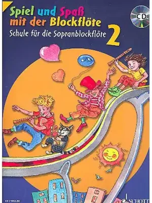 Reduziert - Schott Spiel und Spaß mit der Blockflöte Schule Bd.2 (+CD