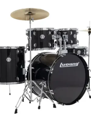 Qualitätsprodukt | Ludwig Accent DRIVE 22" Black Complete Set Fusion Version