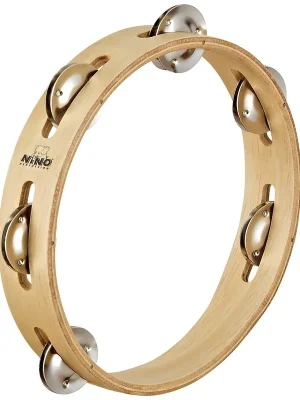 Extra sparen - Nino Percussion 8" Wood Tambourine, 1 Row