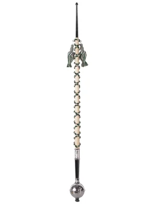 Sandner Marsch Zubehör Sandner HMK 115 Tambourstab Grün-We HMK115, verchromte Kunststoffkugel und Metalspitze | Top-Qualität