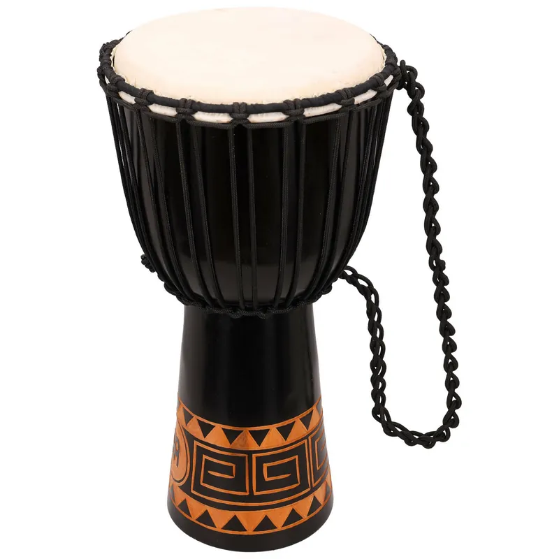 Meinl Percussion HDJ1-M - 10 Zoll Rope Tuned Headliner Series Wood Djembe, Congo Series | Günstig