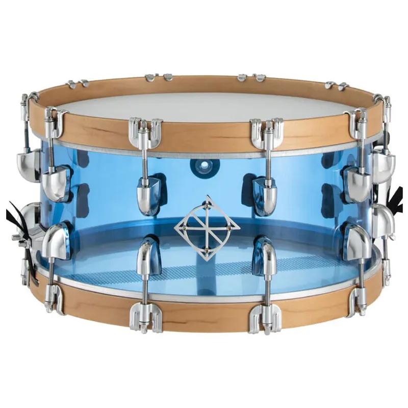 Dixon Cornerstone PDSCST654ACB Seamless See-Through Blue 14" x 6,5" Acrylic Snare Drum - Markenqualität