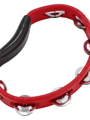 Meinl Percussion HTR - Headliner Series Hand Held ABS Tambourine, Red, Stainless Steel Jingles - Neu