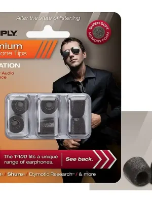 COMPLY T-100 L BK Earphone Tips 3 Pack Ohrpassstücke für in-Ear-Monitoring, schwarz - Günstig
