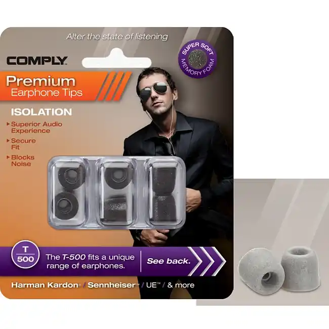 COMPLY T-500 L PL Earphone Tips 3 Pack Ohrpassstücke für in-Ear-Monitoring, platinum - Jetzt bestellen