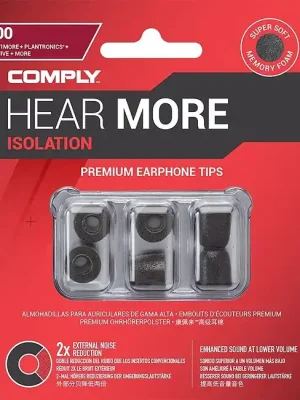 Jetzt sichern | COMPLY T-600 L Earphone Tips Large 3 Pack Ohrpassstücke für in-Ear-Monitoring, schwarz