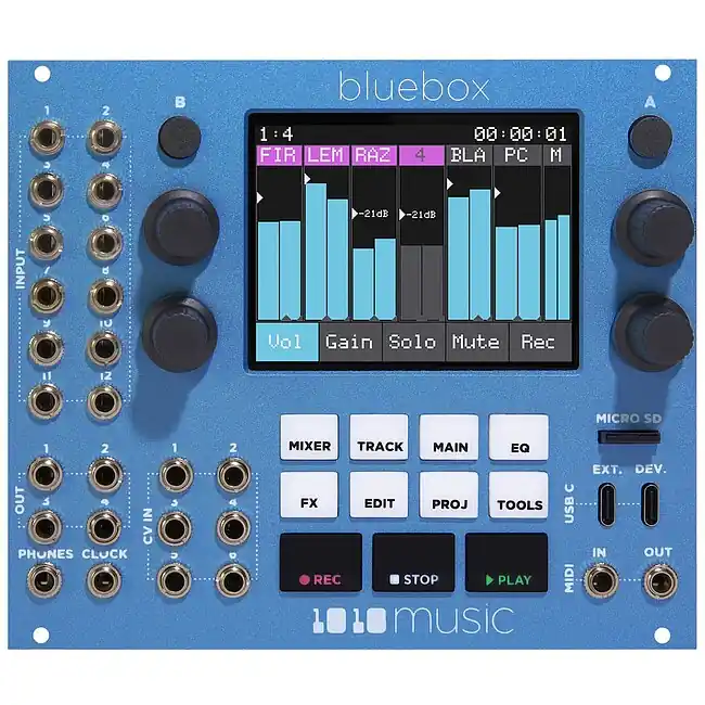 Schnelle Lieferung - 1010MUSIC bluebox Eurorack Edition 12-Kanalmixer und Mehrspurrekorder