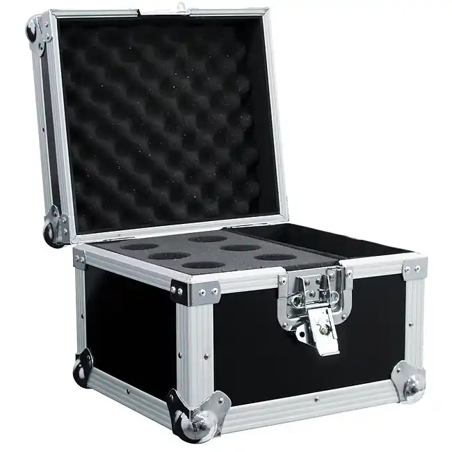 ROADINGER Road 6 Mikrofon-Case Transportcase für 6 Handmikrofone , schwarz | Super-Preis