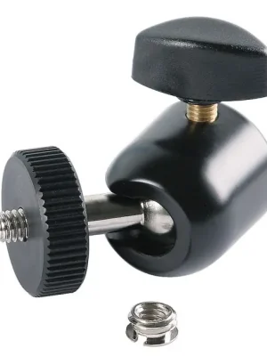 Jetzt sparen - K&M 19695 -55 Aussengewinde 1/4 Zoll Kugelgelenk für Mikrofonständer, schwarz