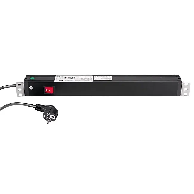 Direkt kaufen | K&M 28672 -55 Power Box 1HE Stromverteilereinheit mit Schalter, schwarz