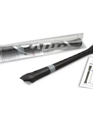 NUVO RG300BK Deutsch Sopran Kunststoff Blockflöte, schwarz-grau (Doppelloch) - Sonderaktion