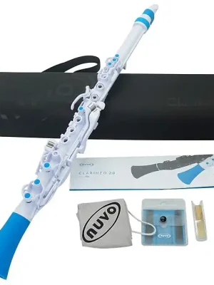 Jetzt verfügbar - NUVO Clarineo 2.0 White-Blue Polymer Klarinette inkl. Zubehör