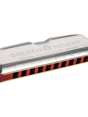 Sehr gut bewertet | HOHNER Golden Melody Progressive 20 Stimmen A-Dur Diatonische Mundharmonika.