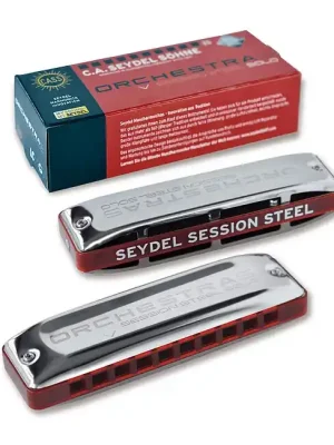 SEYDEL Orchestra S Stainless Steel 20-Stimmen LF Richter Mundharmonika Session Steel Solo | Top bewertet