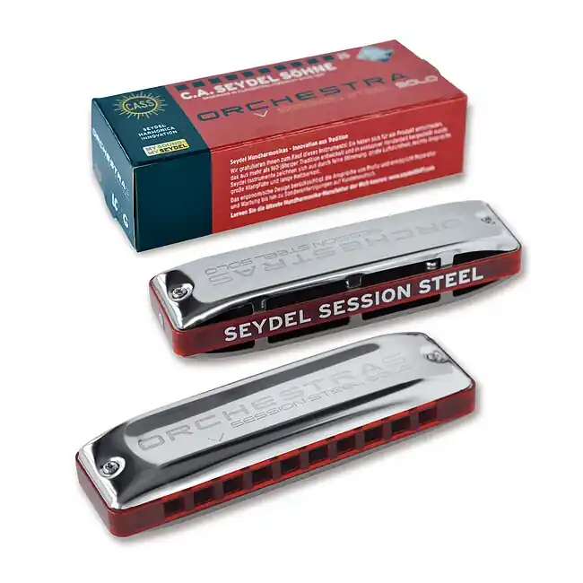 SEYDEL Orchestra S Stainless Steel 20-Stimmen LF Richter Mundharmonika Session Steel Solo | Top bewertet