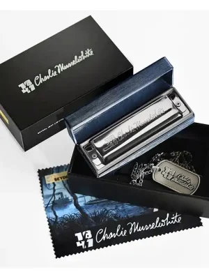 SEYDEL Charlie Musselwhite Signature Box G-Dur Richter Mundharmonika mit Edelstahl-Stimmzungen - Sehr beliebt
