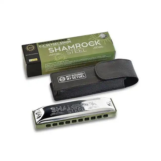 Nur diese Woche - SEYDEL Shamrock Steel 40-Stimmen F-Dur Oktav-Mundharmonika