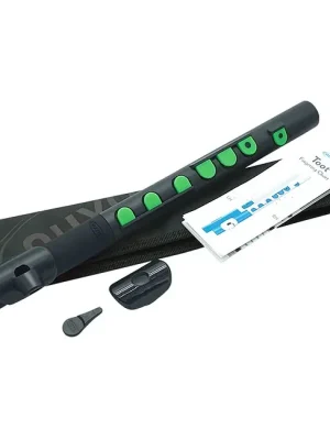 Neu hinzugefügt - NUVO TooT 2.0 Black-Green Polymer Querpfeife inkl. Platte, Griffbild, Hülle