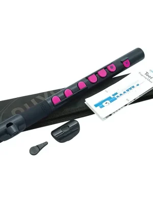 NUVO TooT 2.0 Black-Pink Polymer Querpfeife inkl. Platte, Griffbild, Hülle - Hochwertig