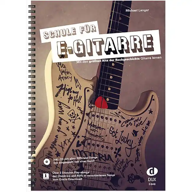 ANCORA Schule für E-Gitarre /CD Michael Langer Mit den größten Hits der Rockgeschichte lernen! | Expresslieferung