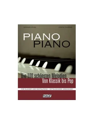 HAGE Piano Piano - mittelschwer EH 3643, 100 Melodien von Klassik bis Pop - Mega-Angebot