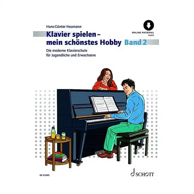SCHOTT Klavierspielen mein schönstes Hobby Band 2 Die moderne Klavierschule /Audio, ED9399D - Premium