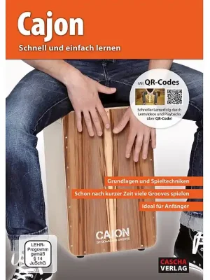 CASCHA HH 1701 DE Cajon Schnell und einfach lernen Lehrbuch mit Lernvideos und Playbacks über QR-Code - Letzte Chance