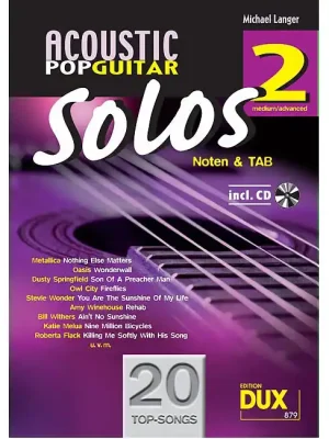 ANCORA Acoustic Pop Guitar Solos 2 /CD, M. Langer Noten und TAB - medium/advanced | Nur begrenzt verfügbar