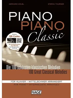 Bestpreis | HAGE Piano Piano Classic - mittelschwer /QR-Codes EH 3783, 100 klassische Melodien
