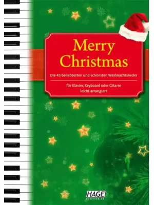Heute bestellen | HAGE Merry Christmas! Klavier, Keyboard, Gitarre EH 1075, Die 45 beliebtesten Weihnachtslieder