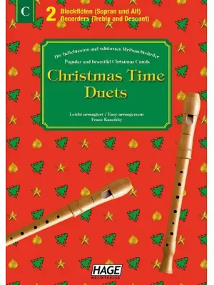 HAGE Christmas Time Duets für 2 Blockflöten EH 1090, 37 bekannte Weihnachtslieder - Sale