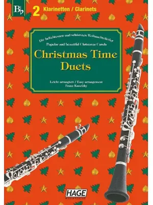 HAGE Christmas Time Duets für 2 Klarinetten EH 1093, 37 bekannte Weihnachtslieder | Hohe Qualität