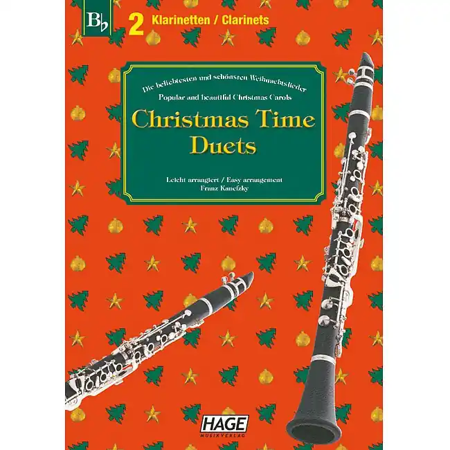 HAGE Christmas Time Duets für 2 Klarinetten EH 1093, 37 bekannte Weihnachtslieder | Hohe Qualität