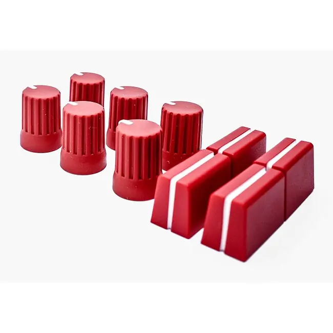 DJ TECHTOOLS Chroma Caps Pack Lite Red Austauschpotiknöpfe für DJ-Controller und Mixer - Sparangebot