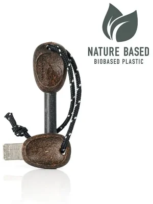 LIGHT MY FIRE Swedish FireSteel BIO Scout 2in1 CS Magnesium-Feuerstarter/Anzündhilfe cocoshell | Einfache Rückgabe