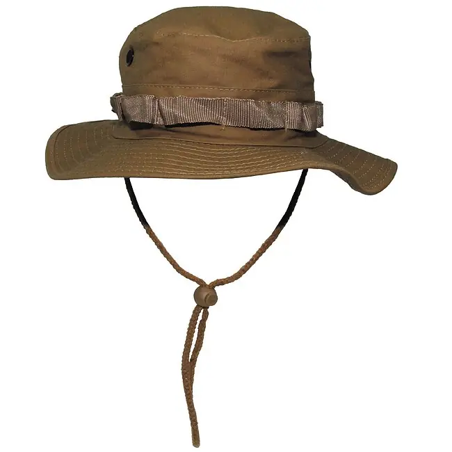 Nur noch heute | SURVIVAL US GI Buschhut Boonie Rip S coyote tan L (Schlapphut mit Kinnband) Ausrüstung