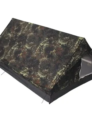 SURVIVAL Zelt Minipack 2 Personen flecktarn Notfall-Ausrüstung - Nur wenige verfügbar