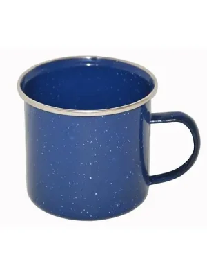 SURVIVAL Emaille-Tasse blau 350ml 8cm Notfall-Ausrüstung - Aktionspreis
