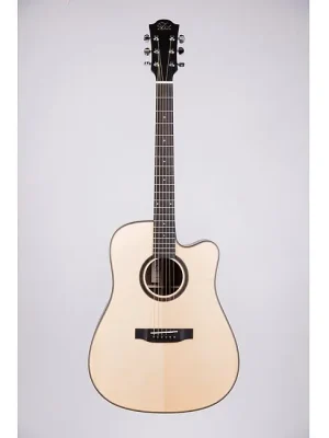 Begrenzte Stückzahl - DUKE D-PF-CUT-SATIN Dreadnought Akustik-Gitarre, natur