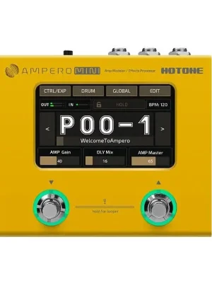 Nur solange der Vorrat reicht | HOTONE MP-50MG Ampero Mini Amp Modeler & Effektprozessor, marigold