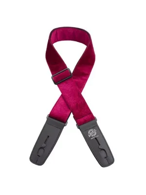 DANDREA LIS CV2 RED Lock-It Strap 2 Knautschsamt-Gitarrengurt (51mm), Red | Versand noch heute