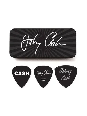 JIM DUNLOP Johnny Cash Signature Collector Tin Box Collector Plektren, medium (6 Stück) - JCPT03M - Jetzt zugreifen