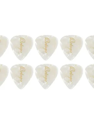 ORTEGA OGP-WP-M10 Celloluid Medium Plektrum, white Pearl (10 Stück) | Top-Angebot