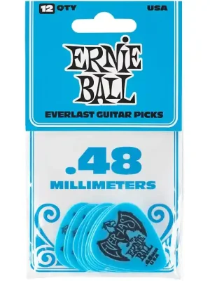 Top bewertet | ERNIE BALL 9181 Everlast Pick Pack 0,48mm Plektren, blau (12Stück)