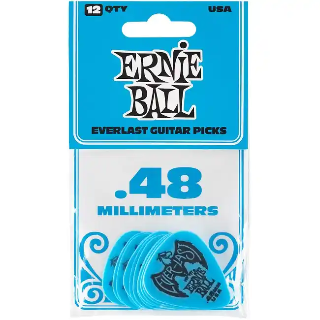 Top bewertet | ERNIE BALL 9181 Everlast Pick Pack 0,48mm Plektren, blau (12Stück)