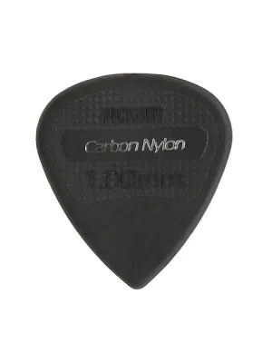 PICKBOY aGP-200_100 Edge Carbon Nylon Pack 1.00 Plektren, schwarz, Schrift silber (12 Stück) - Schnäppchen
